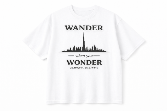 WANDER—DUBAI Burj Khalifa Coordinates Tee