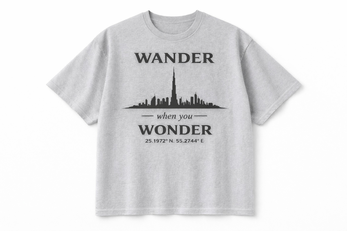 WANDER—DUBAI Burj Khalifa Coordinates Tee